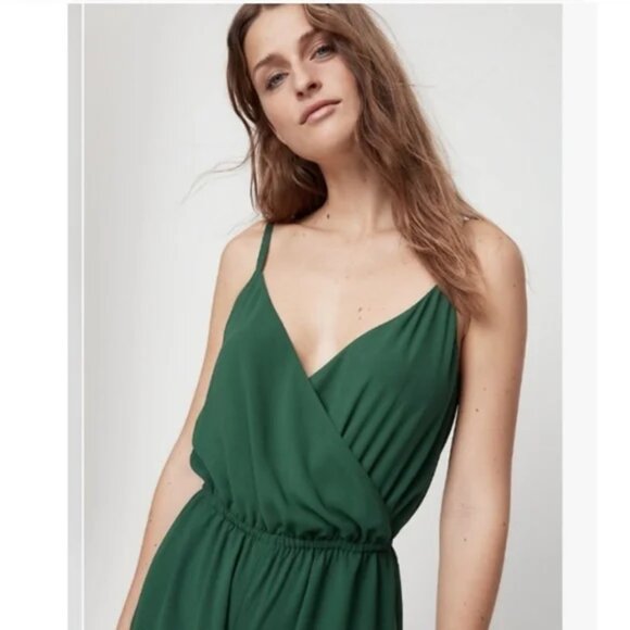 Wilfred green Melodie wide leg jumpsuit from Aritzia - Picture 4 of 9